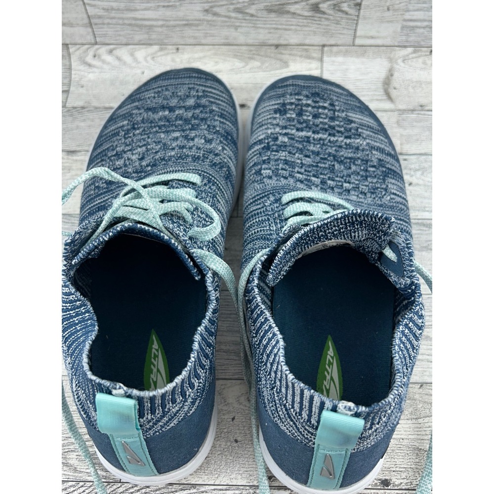 Altra‎ Vali Blue White Knit Walking Sneakers Women Sz 8.5 AFW1884A-4 Low Top - Picture 11 of 15